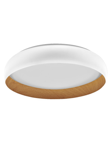 PLAFON LED ORBIS LIVIA 520MM 36W 3000K ciepła biała CLICK DIM WHITE AND WOOD DECOR 