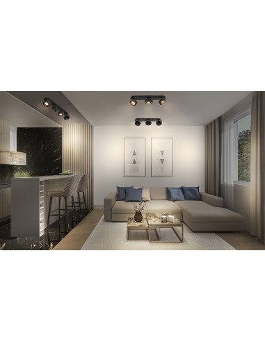 OPRAWA SUFITOWA LED DECOR SPOT VENUS 3X5.2W 3000K ciepła biała BK 