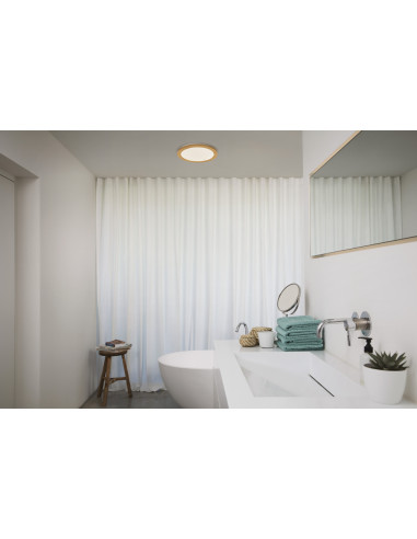 PLAFON ŁAZIENKOWY LED ORBIS DISC 30CM 22W CLICK CCT IP44 WOOD DECOR 