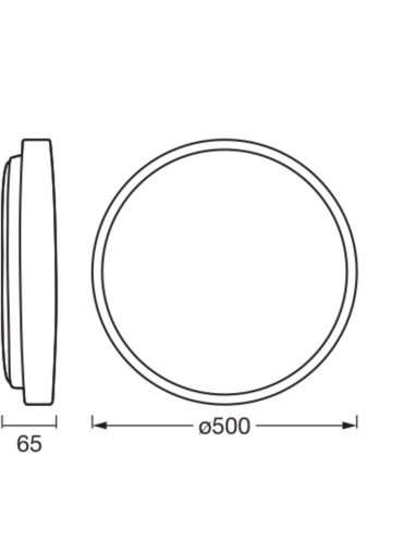 PLAFON LED ORBIS ALISON 500MM 36W 3000K ciepła biała CLICK DIM WOOD DECOR 