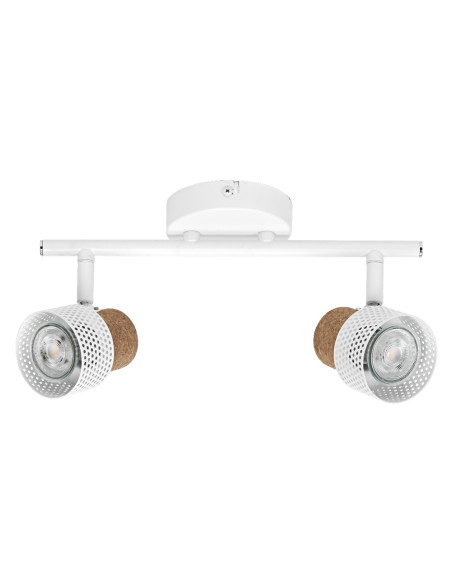 OPRAWA SUFITOWA LED DECOR SPOT CORK DIM 2X3.4W 2700K ciepła biała GU10 WH 