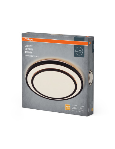 PLAFON LED ORBIS BERLIN 490 36W 3000K ciepła biała BK 