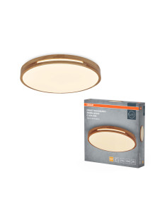PLAFON LED ORBIS WOODBURRY 390MM 24W 3000K ciepła biała CLICK DIM WOOD DECOR 