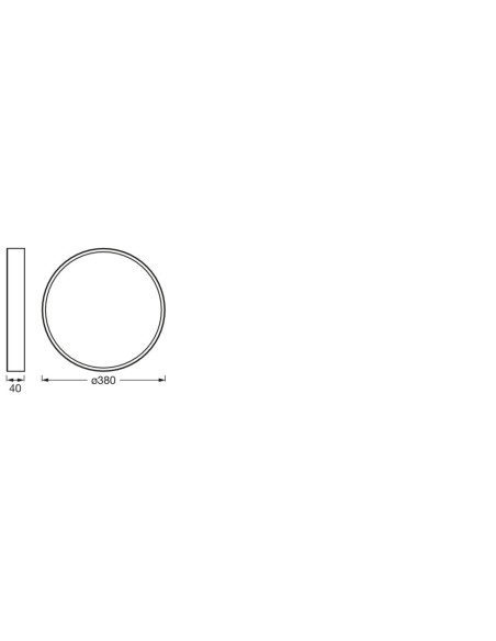 PLAFON LED ORBIS SLIM MOIA 380 24W 3000K ciepła biała BK 