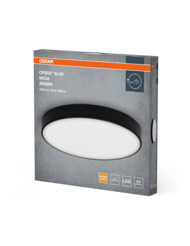 PLAFON LED ORBIS SLIM MOIA 480 36W 3000K ciepła biała BK 