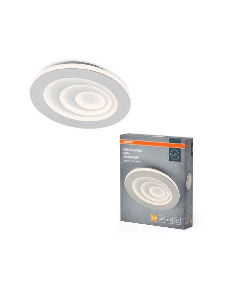 PLAFON LED ORBIS SPIRAL OVAL 360X300 27W 3000K ciepła biała WT 