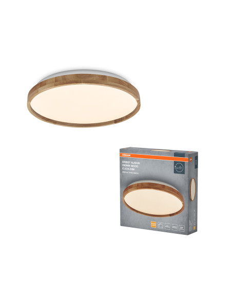 PLAFON LED ORBIS ALISON 295MM 16W 3000K ciepła biała CLICK DIM WOOD DECOR 