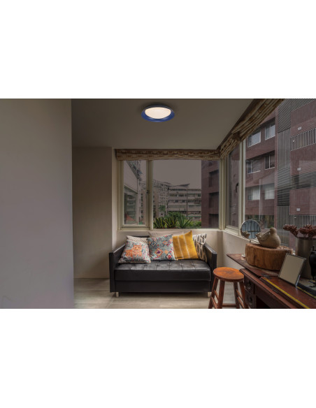 PLAFON LED ORBIS PLATE 430MM 35W 3000K ciepła biała CLICK DIM BLACK AND BLUE 