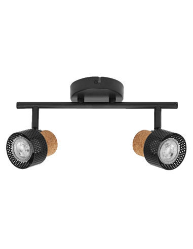 OPRAWA SUFITOWA LED DECOR SPOT CORK DIM 2X3.4W 2700K ciepła biała GU10 BK 