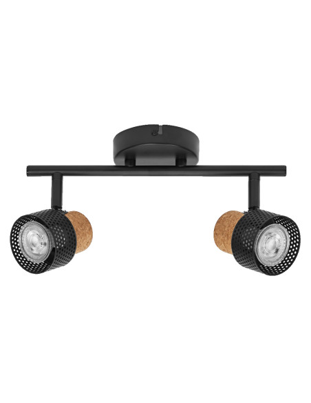 OPRAWA SUFITOWA LED DECOR SPOT CORK DIM 2X3.4W 2700K ciepła biała GU10 BK 