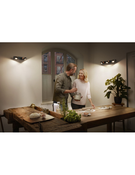 OPRAWA SUFITOWA LED DECOR SPOT PLUTO 3X4.8W 3000K ciepła biała BK 