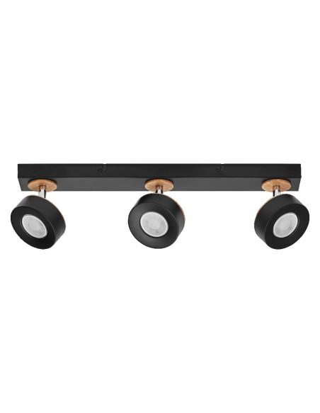 OPRAWA SUFITOWA LED DECOR SPOT PLUTO 3X4.8W 3000K ciepła biała BK 