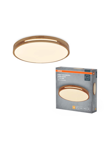 PLAFON LED ORBIS WOODBURRY 300MM 16W 3000K ciepła biała CLICK DIM WOOD DECOR 