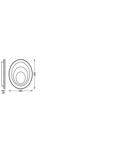 PLAFON LED ORBIS SPIRAL OVAL 485X385 37W 3000K ciepła biała WT 