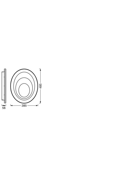 PLAFON LED ORBIS SPIRAL OVAL 485X385 37W 3000K ciepła biała WT 