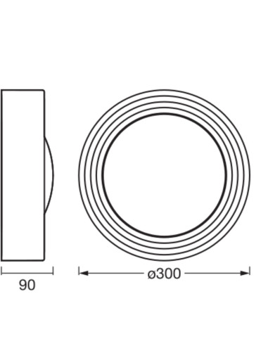 PLAFON LED ORBIS CONCRETE 300MM 13W 3000K ciepła biała CLICK DIM BROWN 