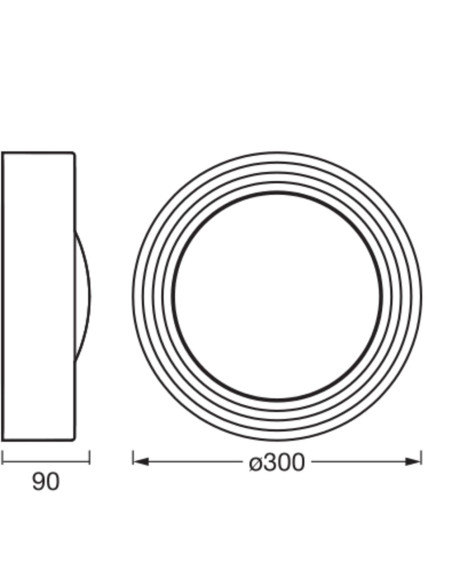 PLAFON LED ORBIS CONCRETE 300MM 13W 3000K ciepła biała CLICK DIM BROWN 