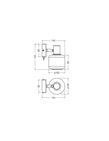 KINKIET DECOR SPOT FIREFLY DIM 1X2.8W 827 E14 BK 