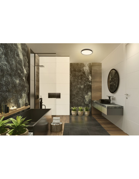 PLAFON ŁAZIENKOWY LED LED BATHROOM CEILING 300MM 18W CLICK-CCT IP44 BLACK 