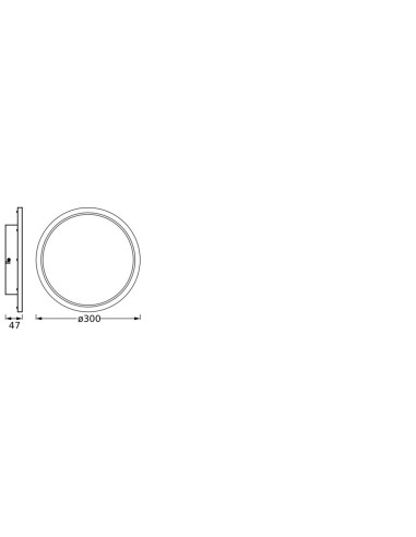 PLAFON ŁAZIENKOWY LED LED BATHROOM CEILING 300MM 18W CLICK-CCT IP44 BLACK 