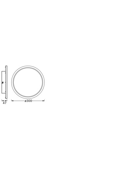 PLAFON ŁAZIENKOWY LED LED BATHROOM CEILING 300MM 18W CLICK-CCT IP44 BLACK 