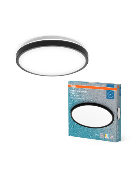 PLAFON ŁAZIENKOWY LED LED BATHROOM CEILING 300MM 18W CLICK-CCT IP44 BLACK 