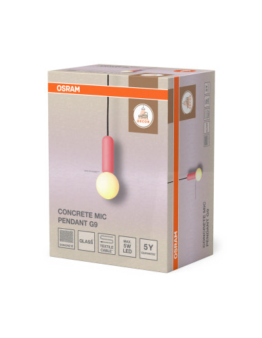 LAMPA WISZĄCA DECOR CONCRETE MIC PENDANT 1XG9 PK 