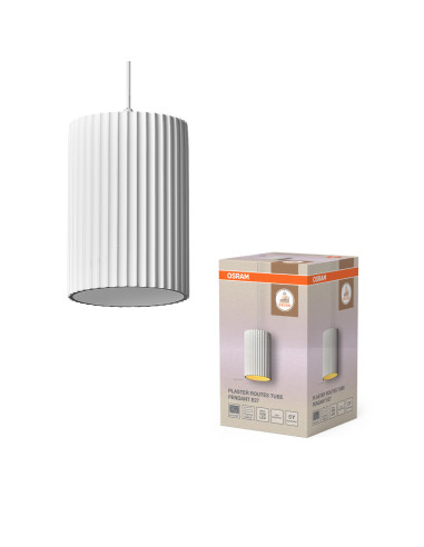 LAMPA WISZĄCA DECOR PLASTER ROUTES TUBE PEND1XE27 