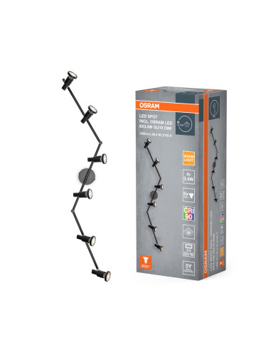 LAMPA NATYNKOWA LED SPOT 6X3.4W 927 GU10 BK 