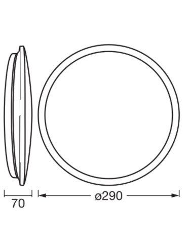 PLAFON ORBIS ESSENTIAL SENSOR 290 18W 830 1300LM 
