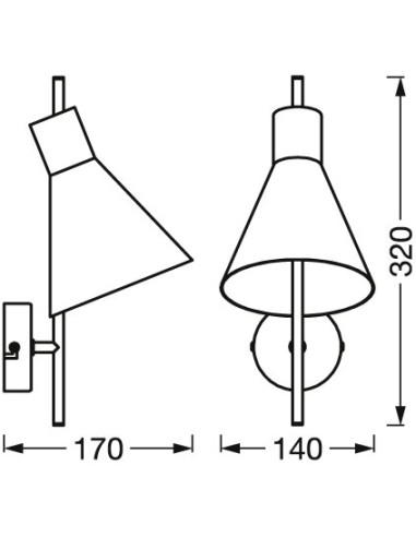 KINKIET DECOR TOKIO WALL 830 BK 