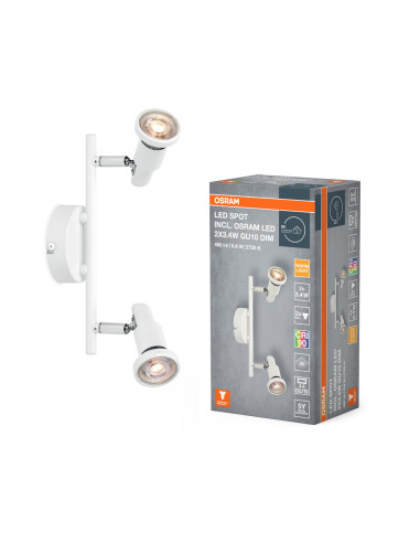 LAMPA NATYNKOWA LED SPOT 2X3.4W 927 GU10 WT 