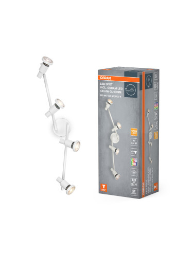 LAMPA NATYNKOWA LED SPOT 4X3.4W 927 GU10 WT 