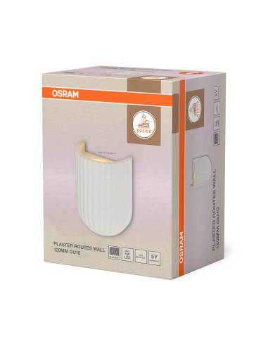 KINKIET DECOR PLASTER ROUTES W 120 1XGU10 