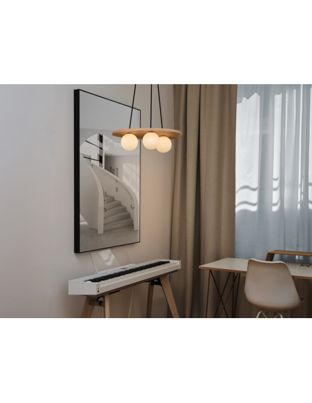 LAMPA WISZĄCA DECOR WOOD NEST PENDANT 3XG9 