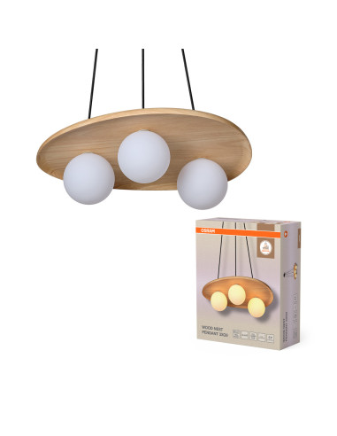 LAMPA WISZĄCA DECOR WOOD NEST PENDANT 3XG9 
