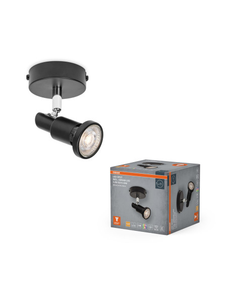 LAMPA NATYNKOWA LED SPOT 1X3.4W 927 GU10 BK 