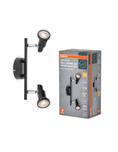LAMPA NATYNKOWA LED SPOT 2X3.4W 927 GU10 BK 