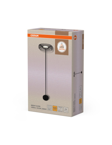 LAMPA PODŁOGOWA DECOR MESH FLOOR 18,5W 830 BK 