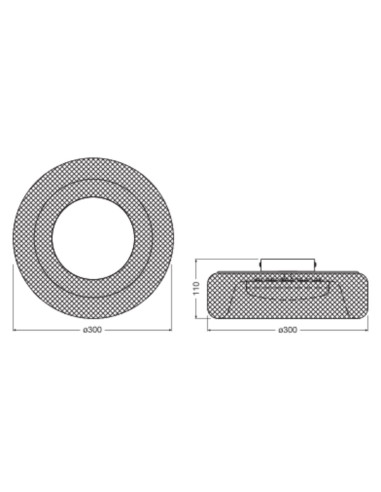 LAMPA NATYNKOWA DECOR MESH CEILING 18.5W 830 BK 