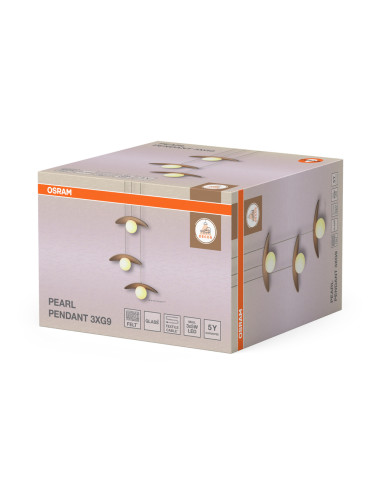 LAMPA WISZĄCA DECOR PEARL PENDANT 3XG9 BG 