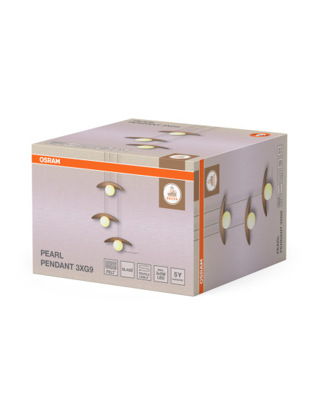 LAMPA WISZĄCA DECOR PEARL PENDANT 3XG9 BG 