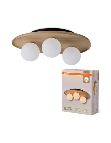 LAMPA NATYNKOWA DECOR WOOD NEST CEILING 3XG9 