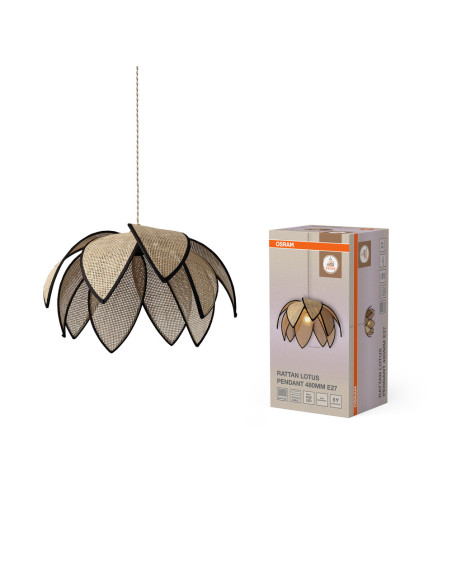 LAMPA WISZĄCA DECOR RATTAN LOTUS PENDANT 480 E27 