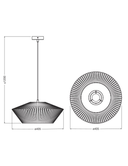 LAMPA WISZĄCA DECOR STRIPES PENDANT 405 1XE27 BG 