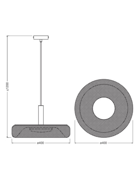 LAMPA WISZĄCA DECOR MESH PENDANT 18.5W 830 BK 