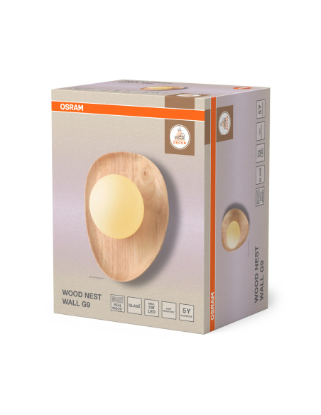 KINKIET DECOR WOOD NEST WALL 1XG9 