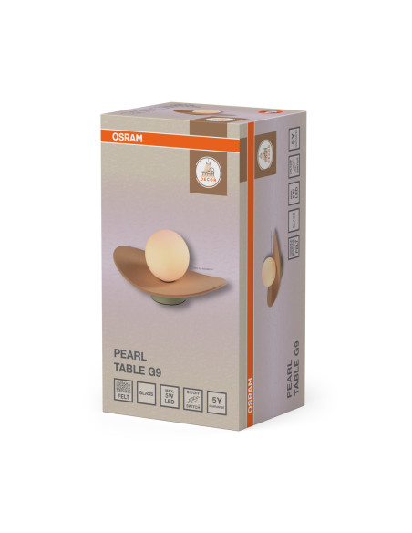 LAMPA STOŁOWA/BIURKOWA DECOR PEARL TABLE 1XG9 BG 