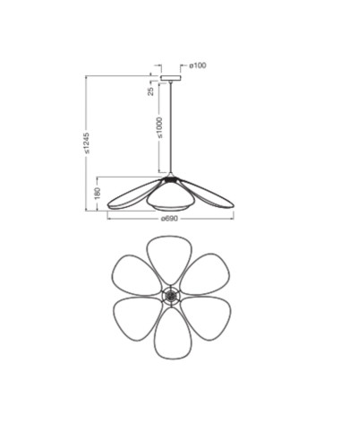LAMPA WISZĄCA DECOR RATTAN DAISY PENDANT 690 E27 