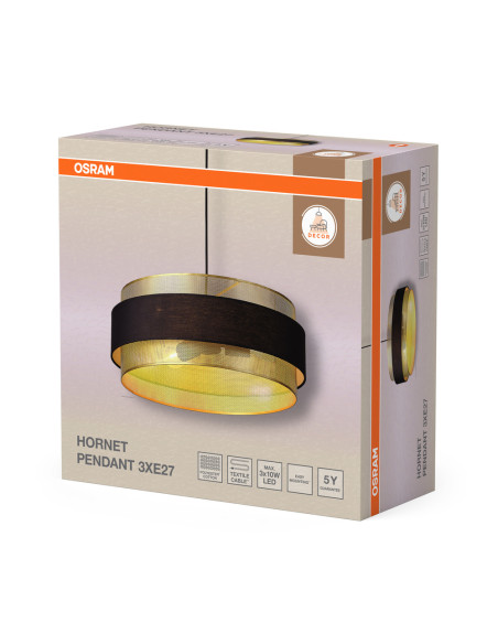 LAMPA WISZĄCA DECOR HORNET PENDANT 3XE27 